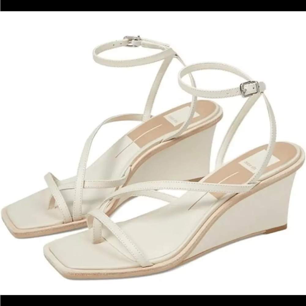 DV by Dolce Vita White Wedge Sandals